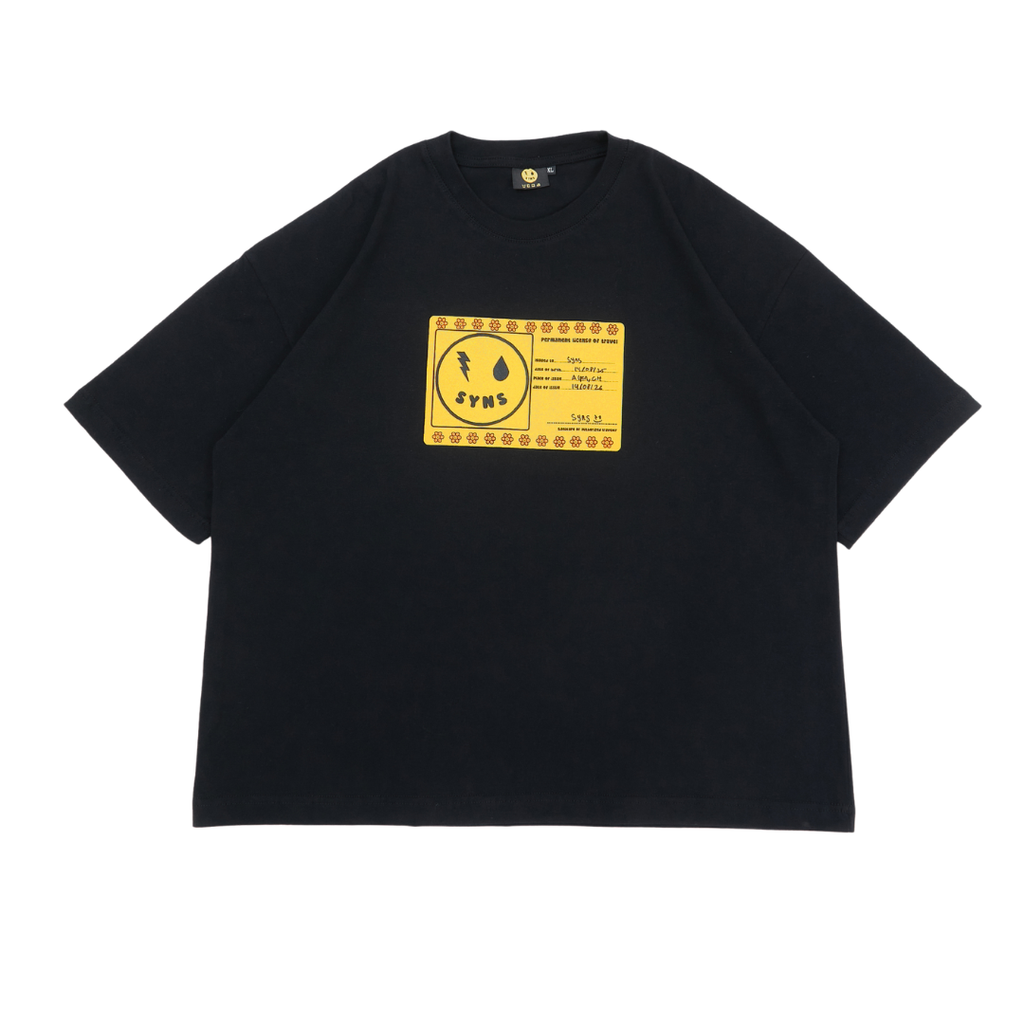 SYNS Passport Oversized Boxy T-Shirt Black
