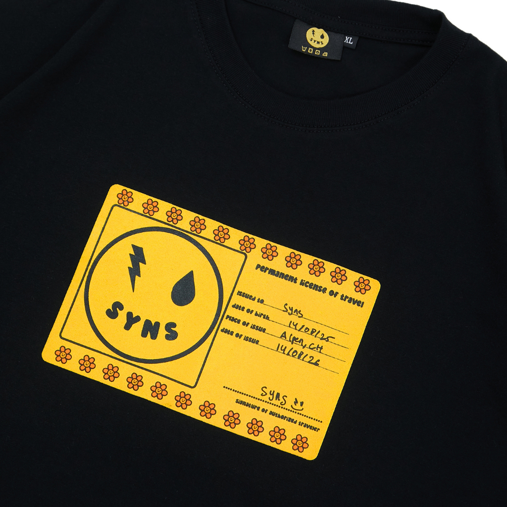 SYNS Passport Oversized Boxy T-Shirt Black